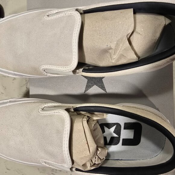 Converse Cons One Star CC Pro A11170C Suede Slip On Cream Skate Shoes MENS 10 - Picture 4 of 12